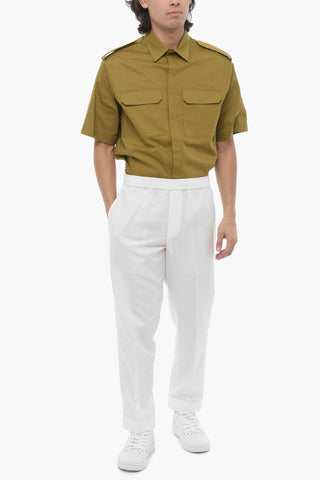 Pantaloni REM Slim Fit con Elastico in Vita