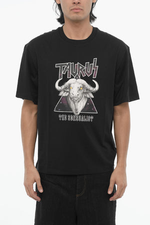Rundhals-T-Shirt Slim Fit ROCK BAND ZODIAC TAURUS bedruckt