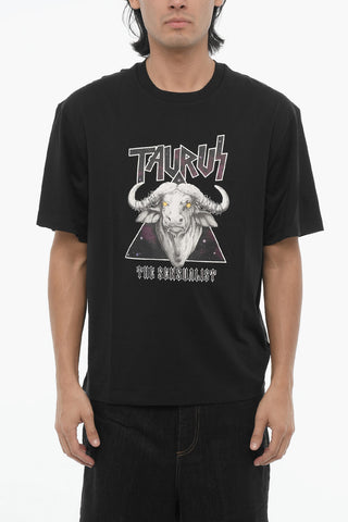 Rundhals-T-Shirt Slim Fit ROCK BAND ZODIAC TAURUS bedruckt
