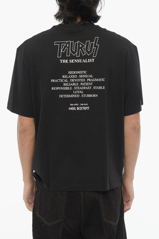 Rundhals-T-Shirt Slim Fit ROCK BAND ZODIAC TAURUS bedruckt
