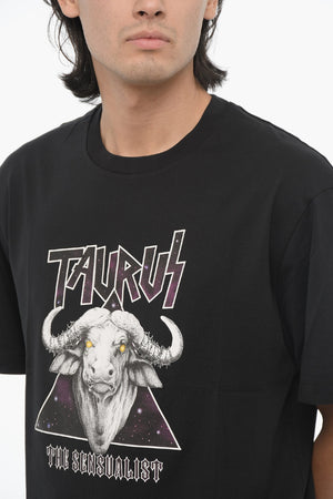 Rundhals-T-Shirt Slim Fit ROCK BAND ZODIAC TAURUS bedruckt