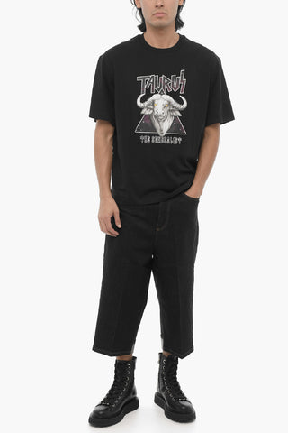 Rundhals-T-Shirt Slim Fit ROCK BAND ZODIAC TAURUS bedruckt