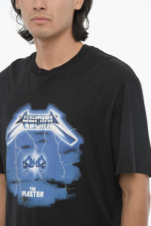 Rundhals-T-Shirt ROCK BAND ZODIAC GEMINI Slim Fit Mit Tief Angesetzten Ärmeln