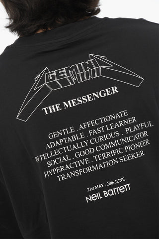 Rundhals-T-Shirt ROCK BAND ZODIAC GEMINI Slim Fit Mit Tief Angesetzten Ärmeln