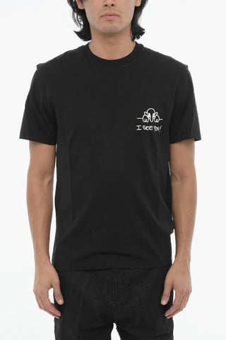 Rundhals-T-Shirt I SEE YOU Slim Fit aus Baumwolle
