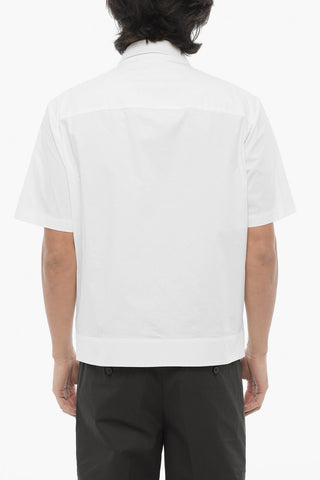 Lightweight Solid-Color Overshirt with Short Sleeves