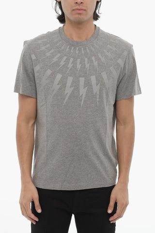 Crewneck T-Shirt Slim Fit FAIRISLE THUNDERBOLT