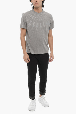 Crewneck T-Shirt Slim Fit FAIRISLE THUNDERBOLT