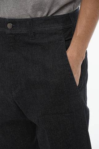 Solid Color Dropped Crotch Jeans 16cm