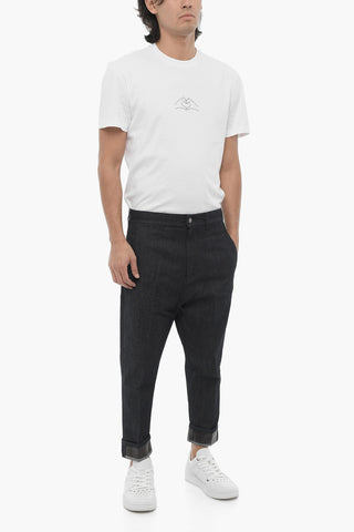 Jeans Regular Fit ad Orlo con Risvolto