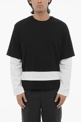 T-shirt Girocollo READY-STYLE Bicolore a Maniche Lunghe