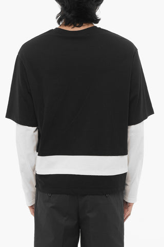 T-shirt Girocollo READY-STYLE Bicolore a Maniche Lunghe