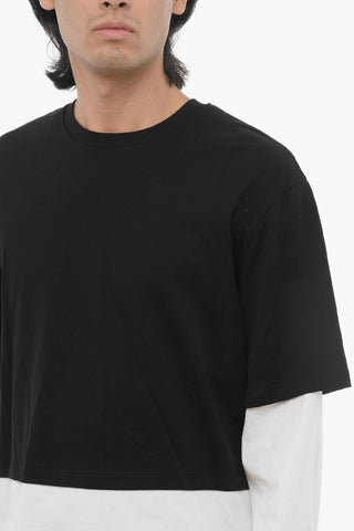 T-shirt Girocollo READY-STYLE Bicolore a Maniche Lunghe