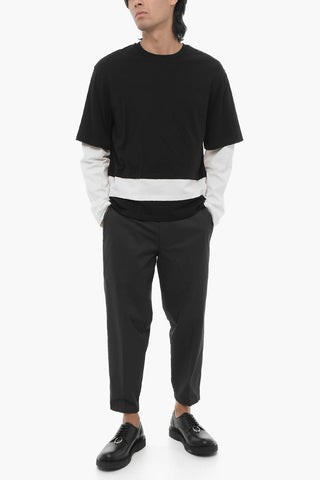 T-shirt Girocollo READY-STYLE Bicolore a Maniche Lunghe