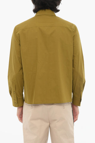 Solid Color Safari Shirt with Double Breast Pockets