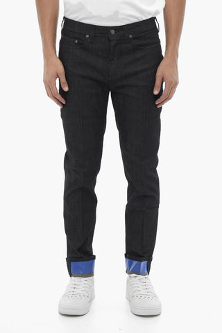 Jeans Skinny Fit ad Orlo con Risvolto
