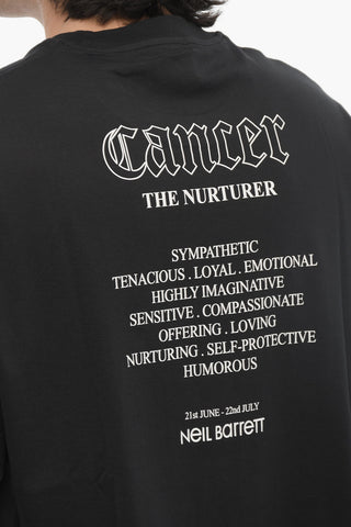 Rundhals-T-Shirt ROCK BAND ZODIAC CANCER Slim Fit Bedruckt