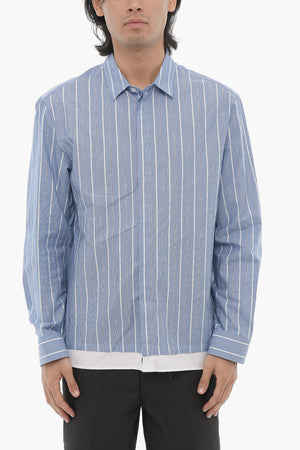Camicia Casual Boxy fIt A righe in Cotone