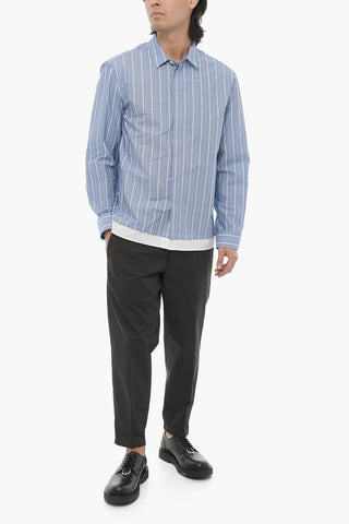 Camicia Casual Boxy fIt A righe in Cotone