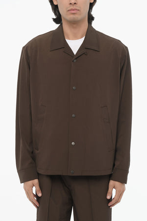 Overshirt Boxy Fit con Bottoni Automatici