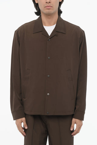 Overshirt Boxy Fit con Bottoni Automatici