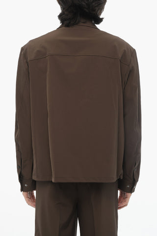 Overshirt Boxy Fit con Bottoni Automatici