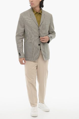 Slim Fit Unlined Jacket with Patch Pockets