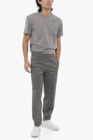Slim Fit REM Pants with Elastic Waistband