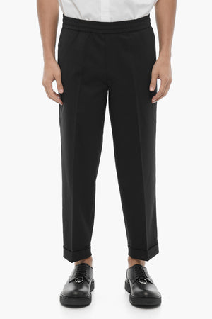 Pantaloni REM Slim Fit a Vita Bassa con Elastico in Vita