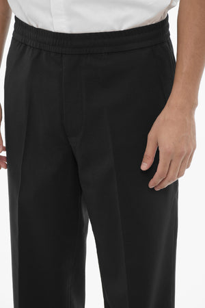Pantaloni REM Slim Fit a Vita Bassa con Elastico in Vita