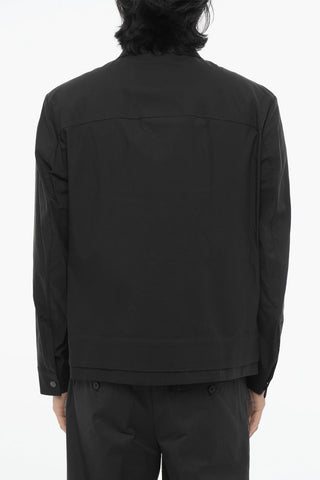 Overshirt a Tinta Unita con Chiusura Zip