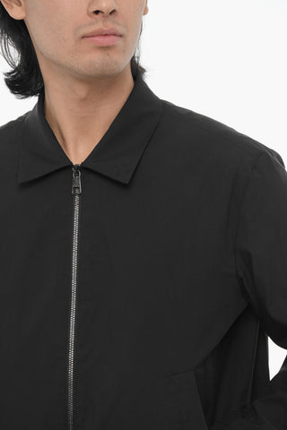 Overshirt a Tinta Unita con Chiusura Zip