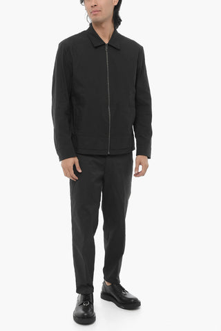Overshirt a Tinta Unita con Chiusura Zip