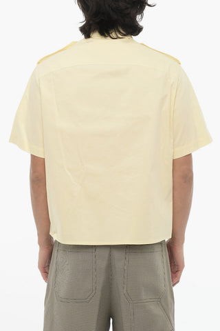 Short Sleeved Loose Fit Shirt with Double Breast Pocket