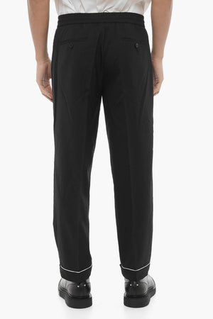 Pantaloni REM Slim Fit a Vita Bassa con Elastico in Vita