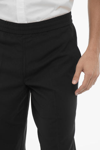 Pantaloni REM Slim Fit a Vita Bassa con Elastico in Vita