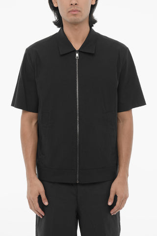 Overshirt Leggero a Tinta Unita con Maniche Corte