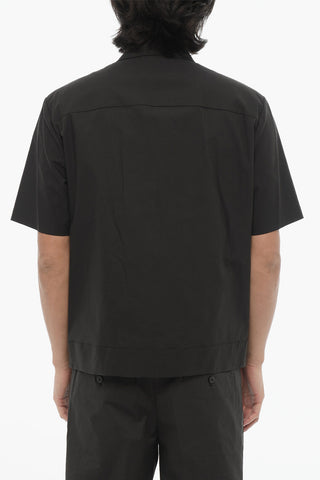 Overshirt Leggero a Tinta Unita con Maniche Corte