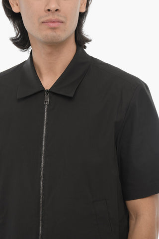 Overshirt Leggero a Tinta Unita con Maniche Corte