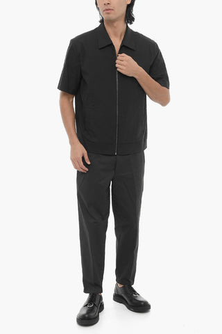 Overshirt Leggero a Tinta Unita con Maniche Corte