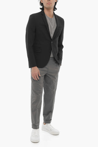 2-Button Slim-Fit Jacket with Two Vents and Classic Lapel