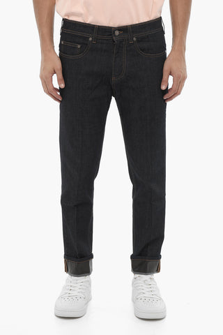 Jeans Regular Fit con Cuciture a Vista