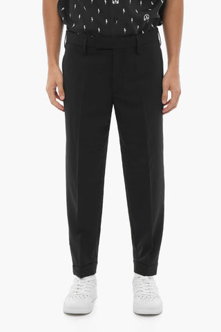 Trousers Slim Fit Regular-Waist with Ankle Zip