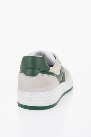 Leather and Mesh TOM Low-Top Sneakers with Contrast Monogram