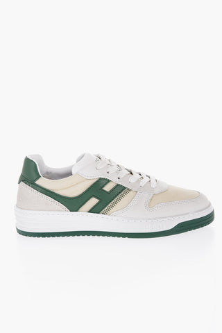 Leather and Mesh TOM Low-Top Sneakers with Contrast Monogram