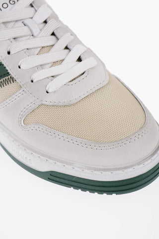 Leather and Mesh TOM Low-Top Sneakers with Contrast Monogram