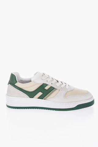 Leather and Mesh TOM Low-Top Sneakers with Contrast Monogram