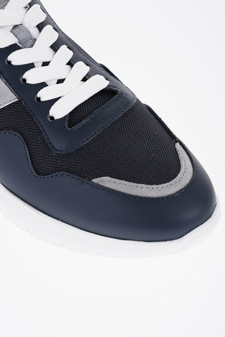 Leather and Fabric INTERACTIVE3 Low Top Sneakers