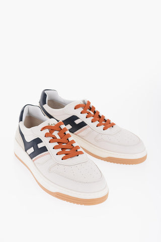 Leather H630 Low-Top Sneakers with Contrasting Details