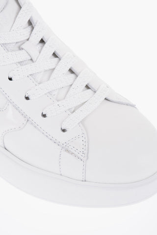 Leather REBEL Low-Top Sneakers with Glittery Details